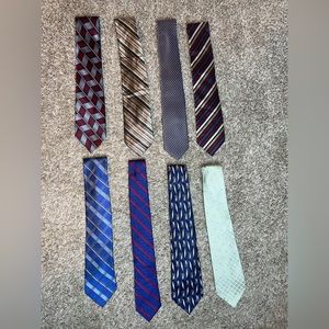 Men’s 8 piece neck tie lot